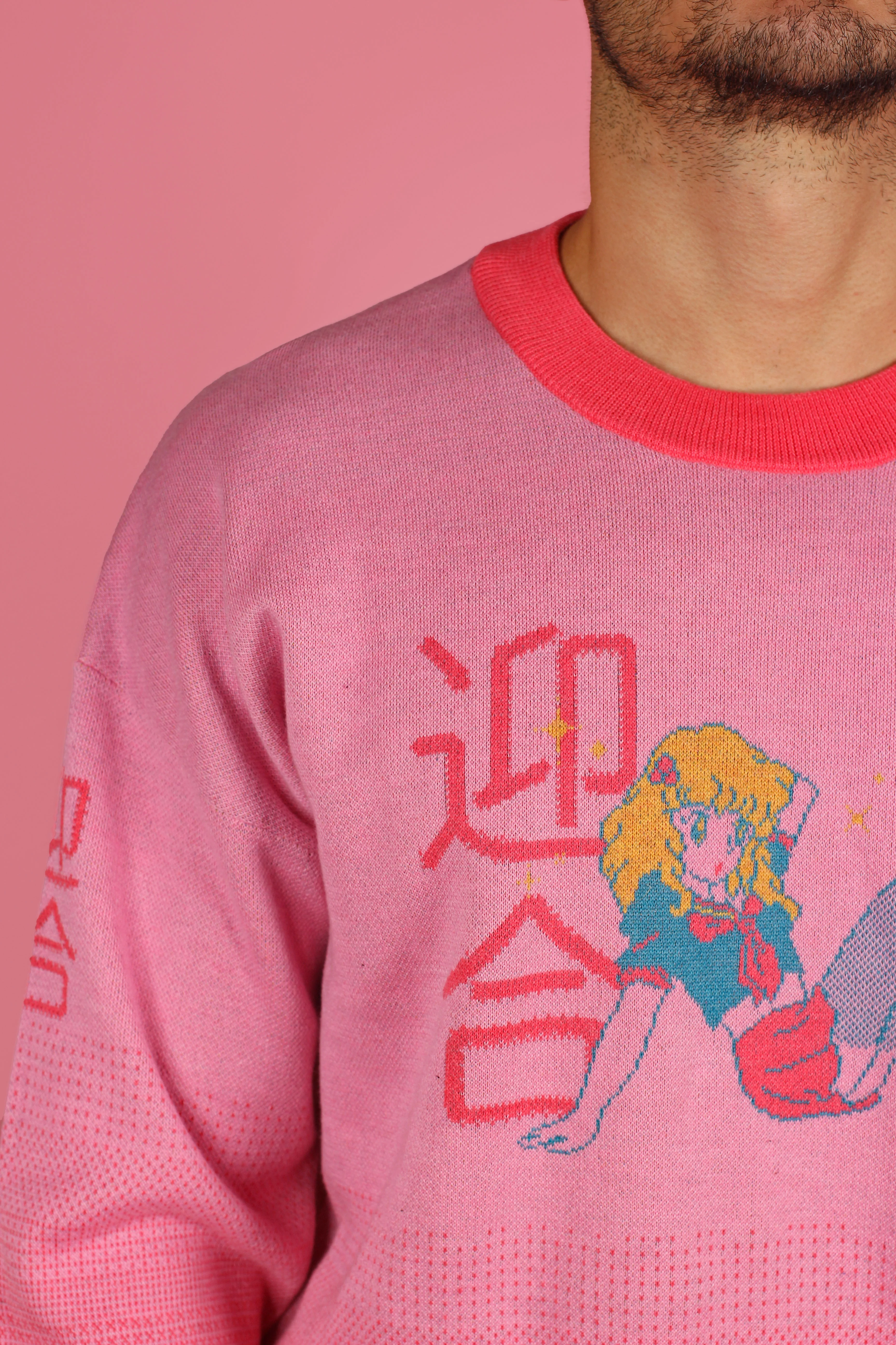 8-Bit Anime Girl Knit Sweater - Image 2
