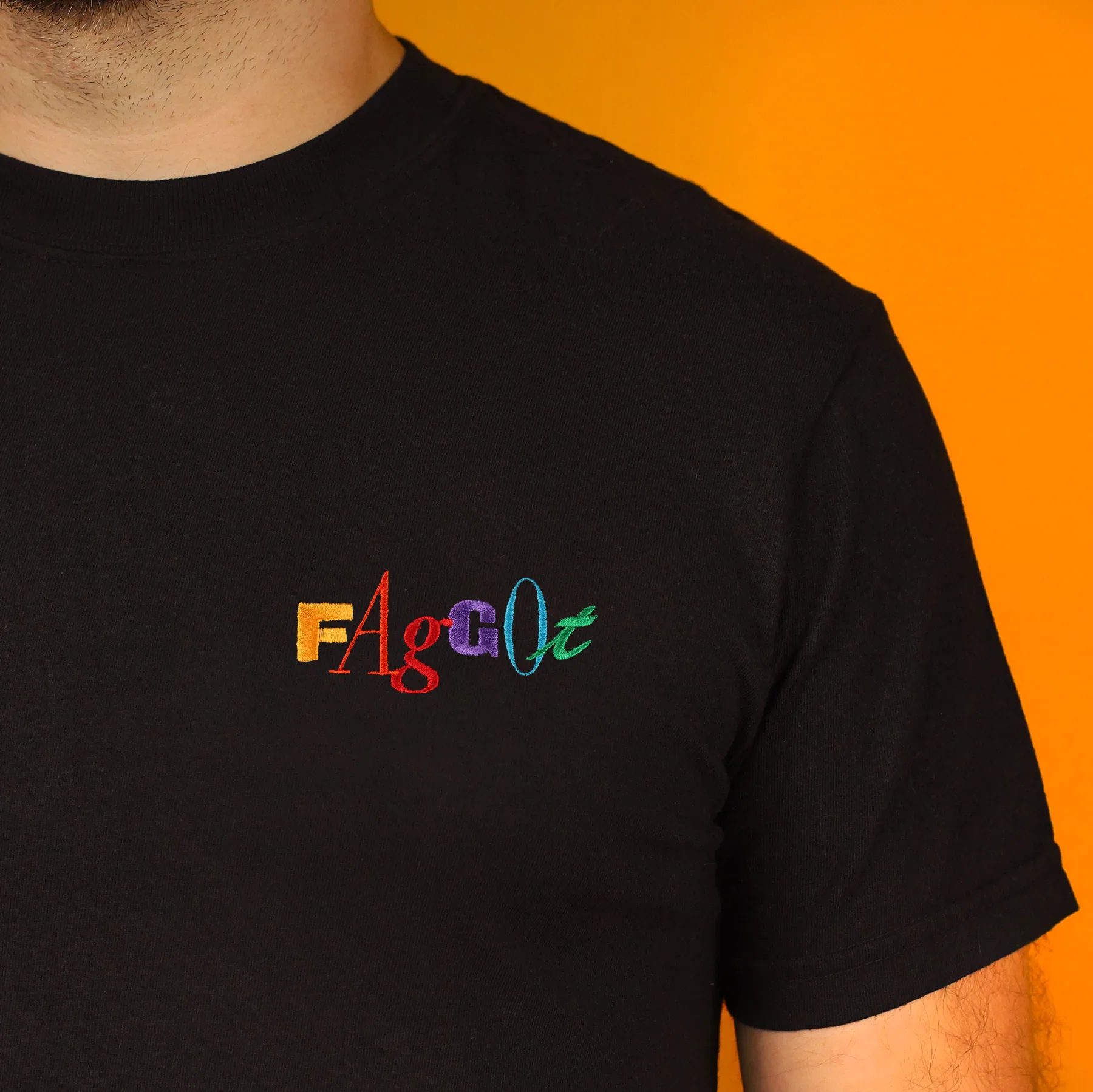 90's Style Faggot Embroidered T-Shirt