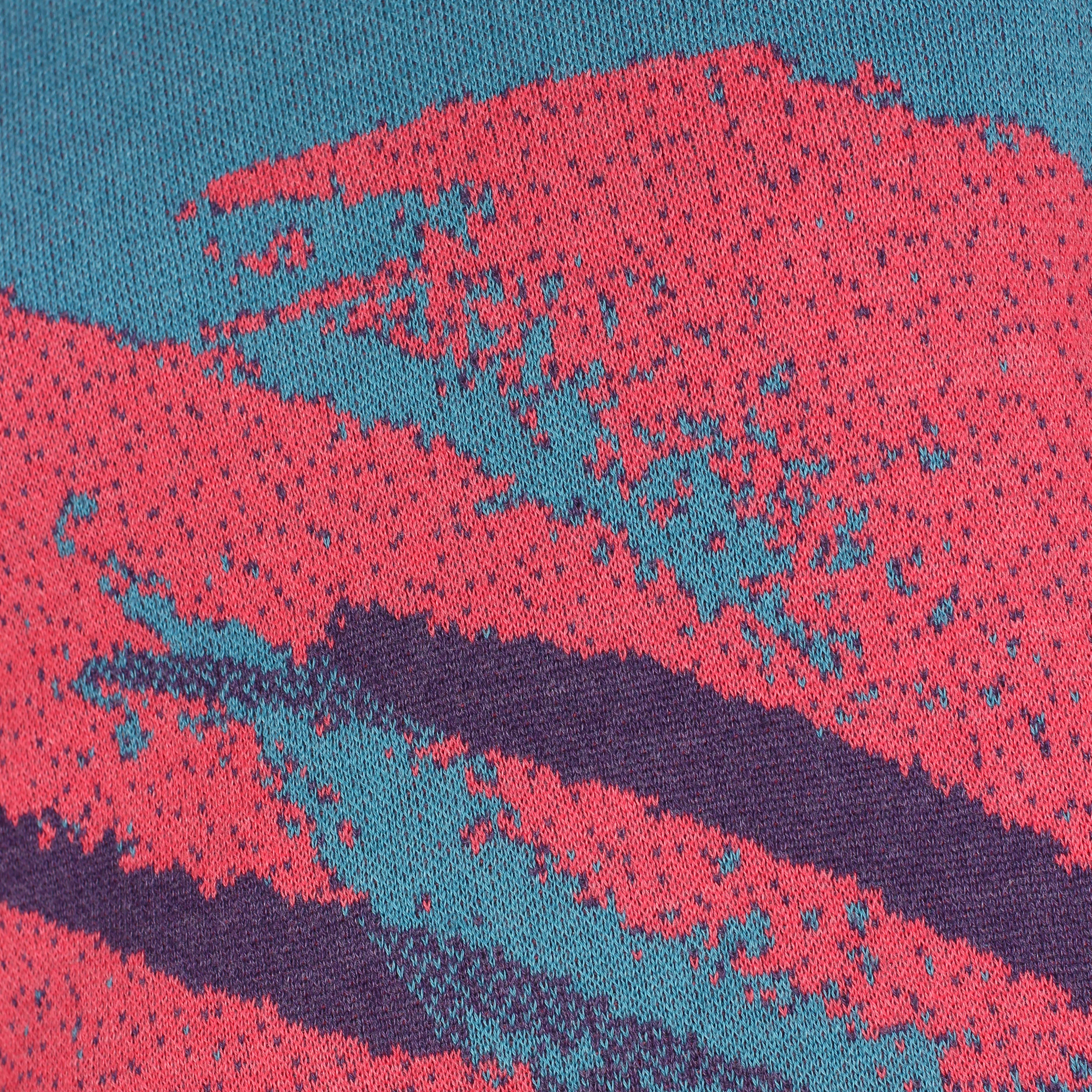 1980's Blue Jazz Knit Sweater - Image 3