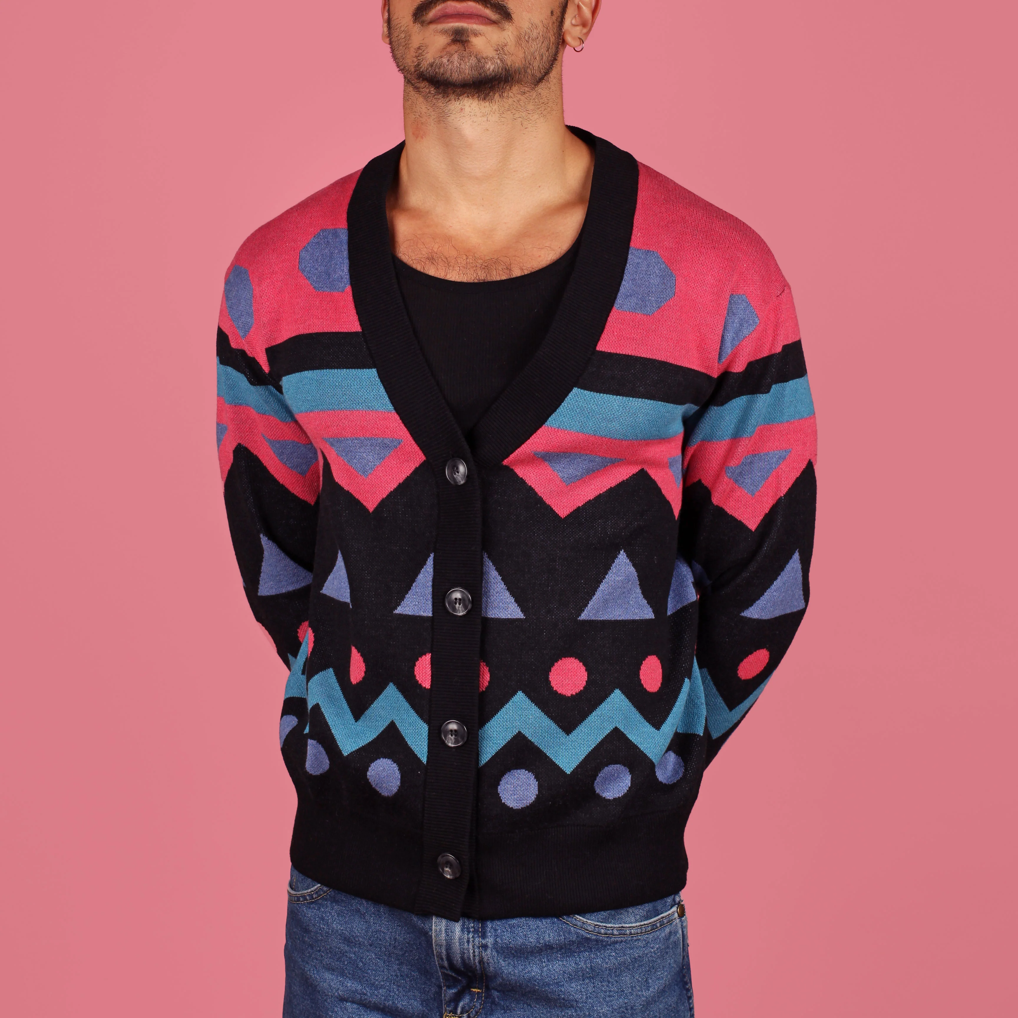 Funky 90's Knit Cardigan - Image 4