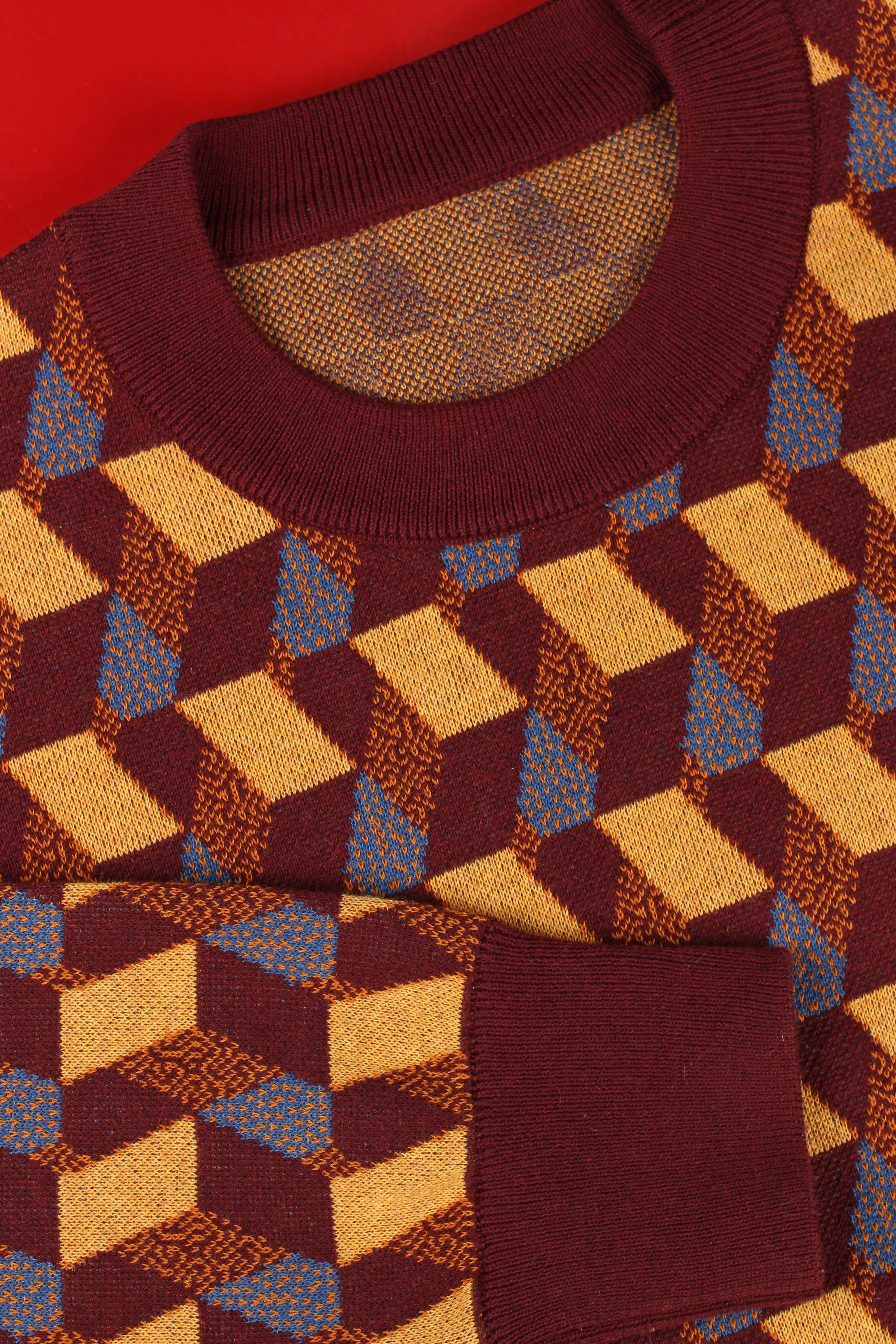 3D Geometric Knit Sweater - Image 2