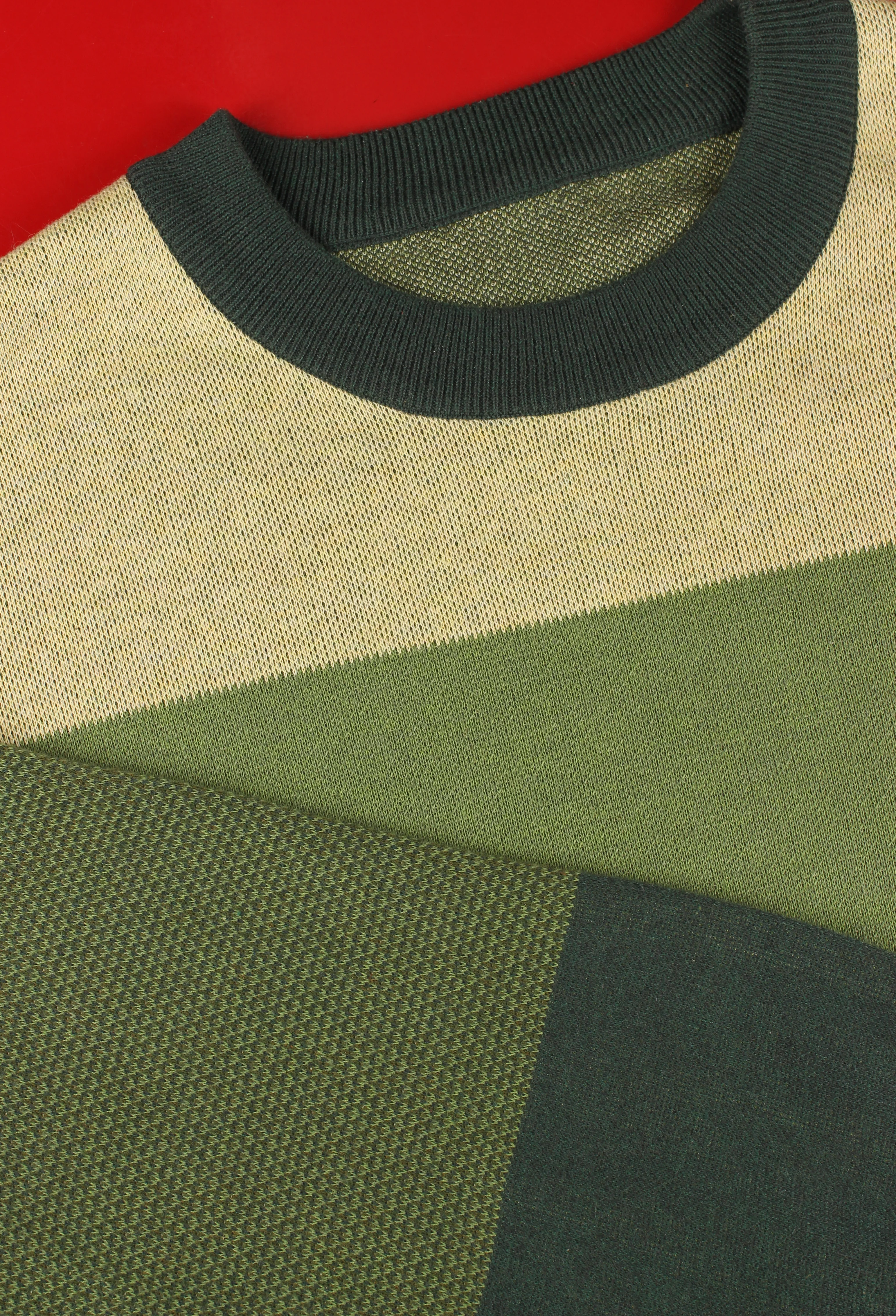 Green Stripe Knit Sweater - Image 2