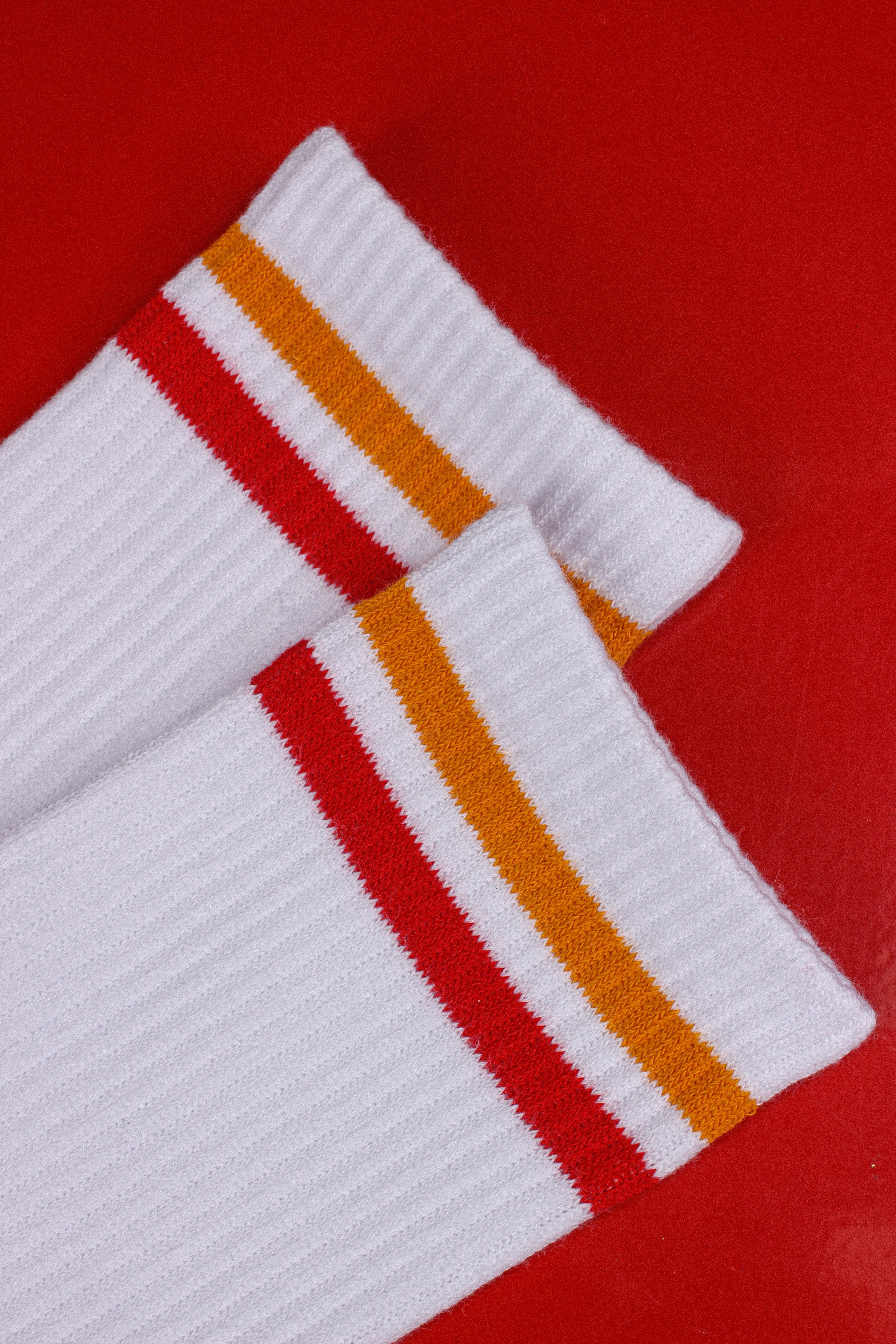 Mustard & Red Striped Socks - Image 4