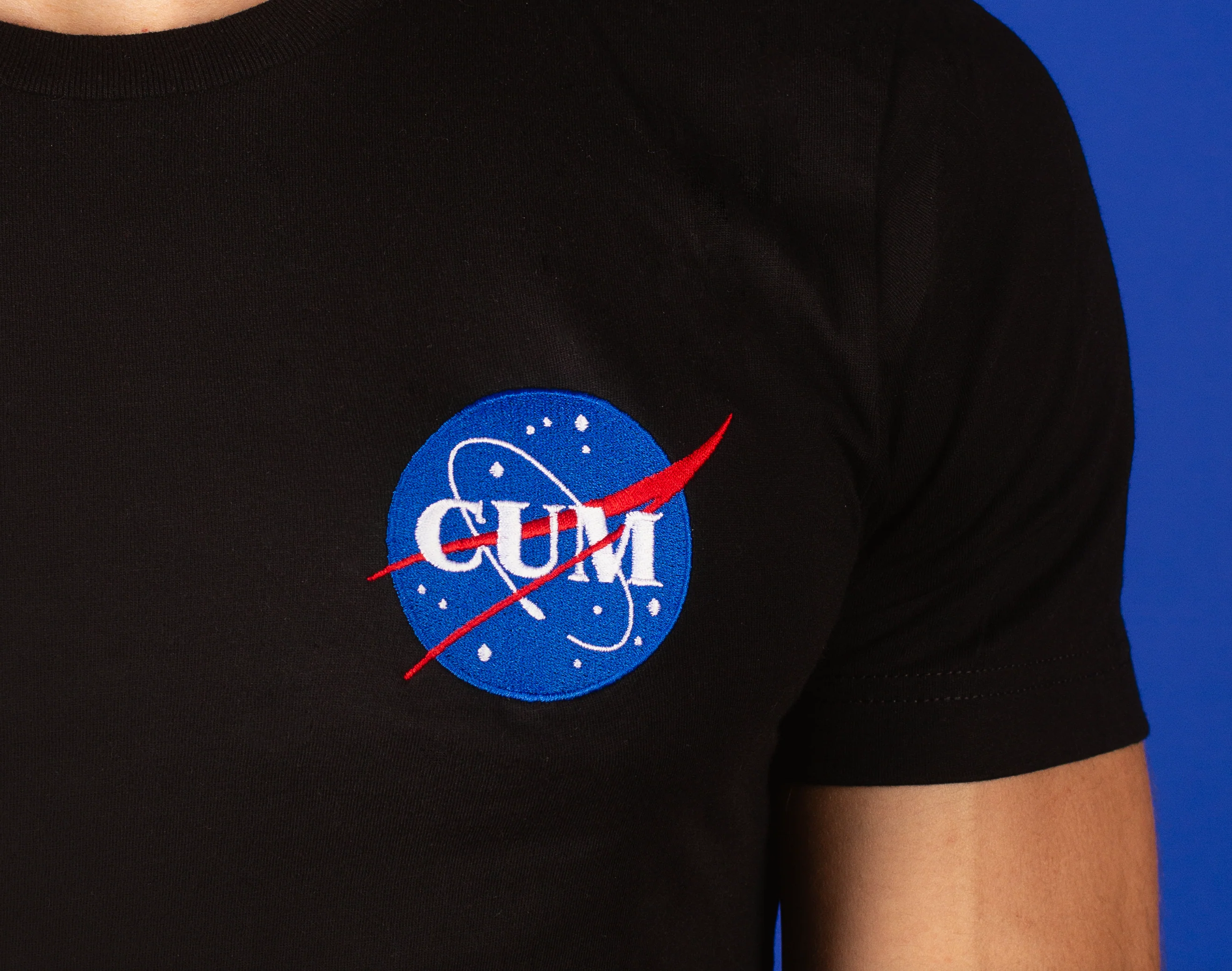 Nasa Cum Embroidered T-Shirt - Image 4