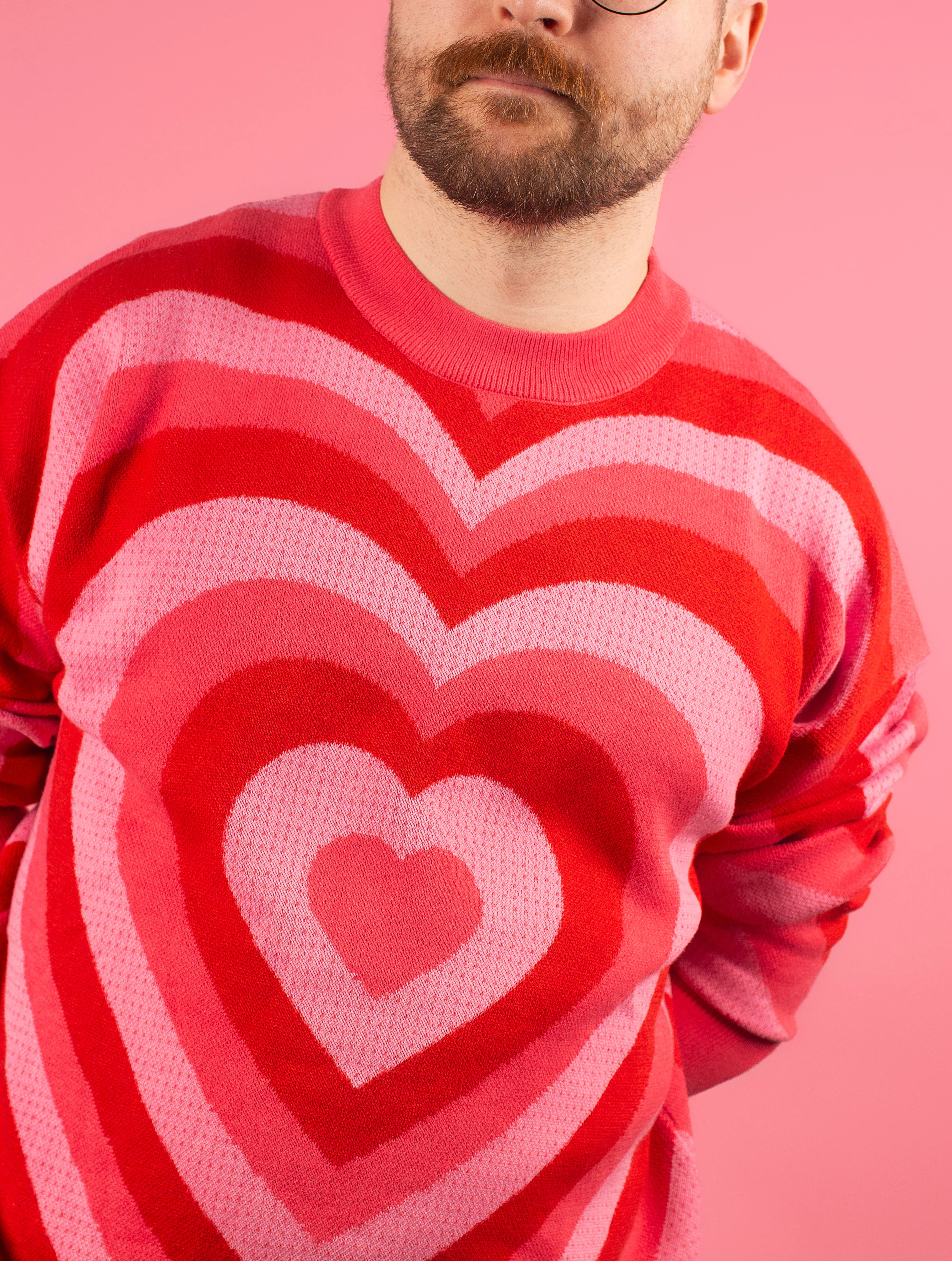 Radial Heart Knit Sweater - Image 2
