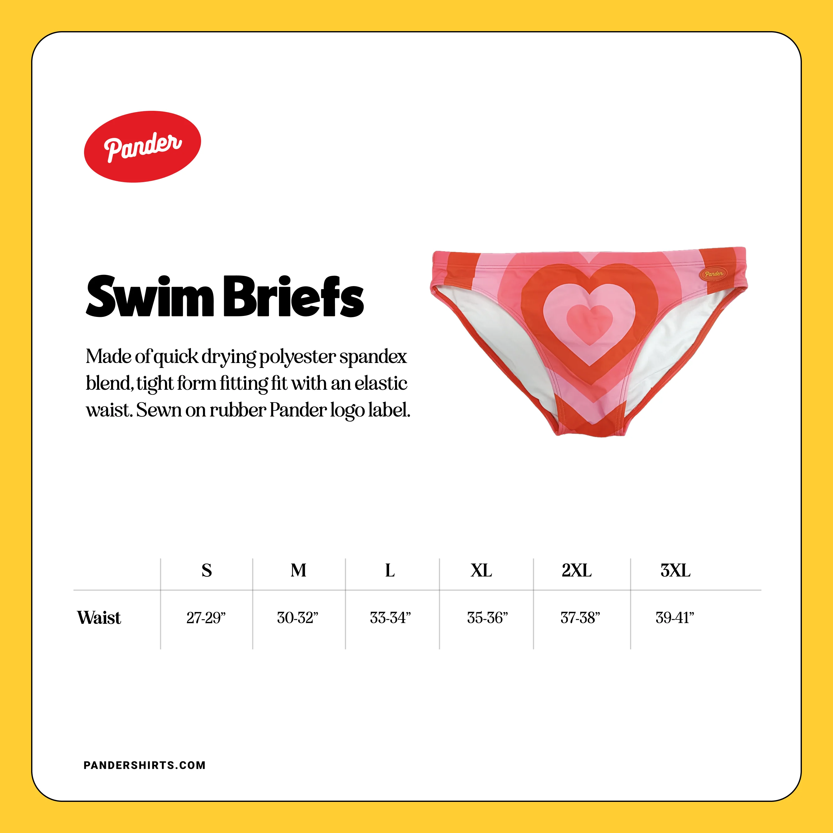 Radial Heart Swim Brief - Buttercup - Image 5