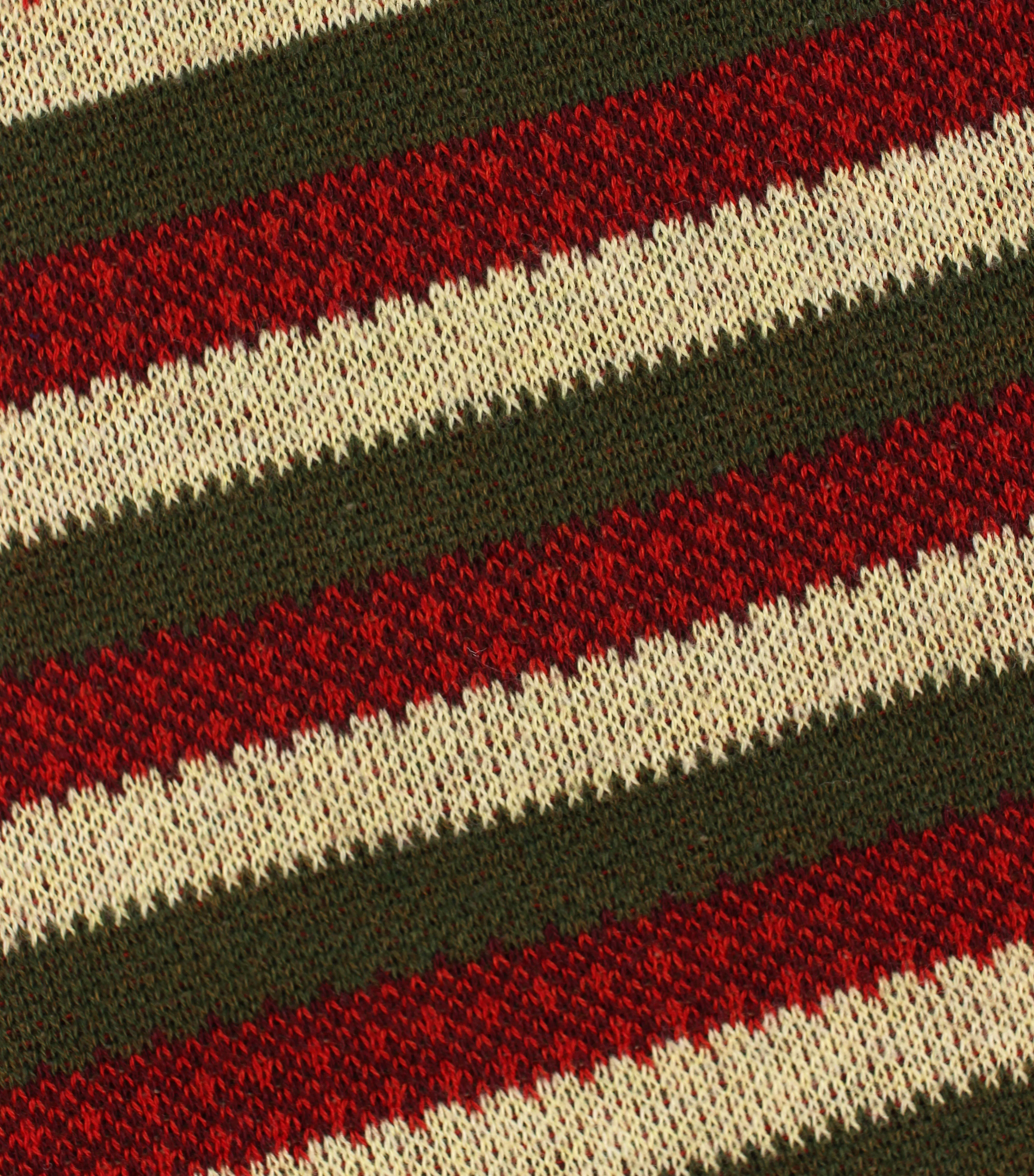 Red & Green Striped Knit Sweater Vest - Image 4