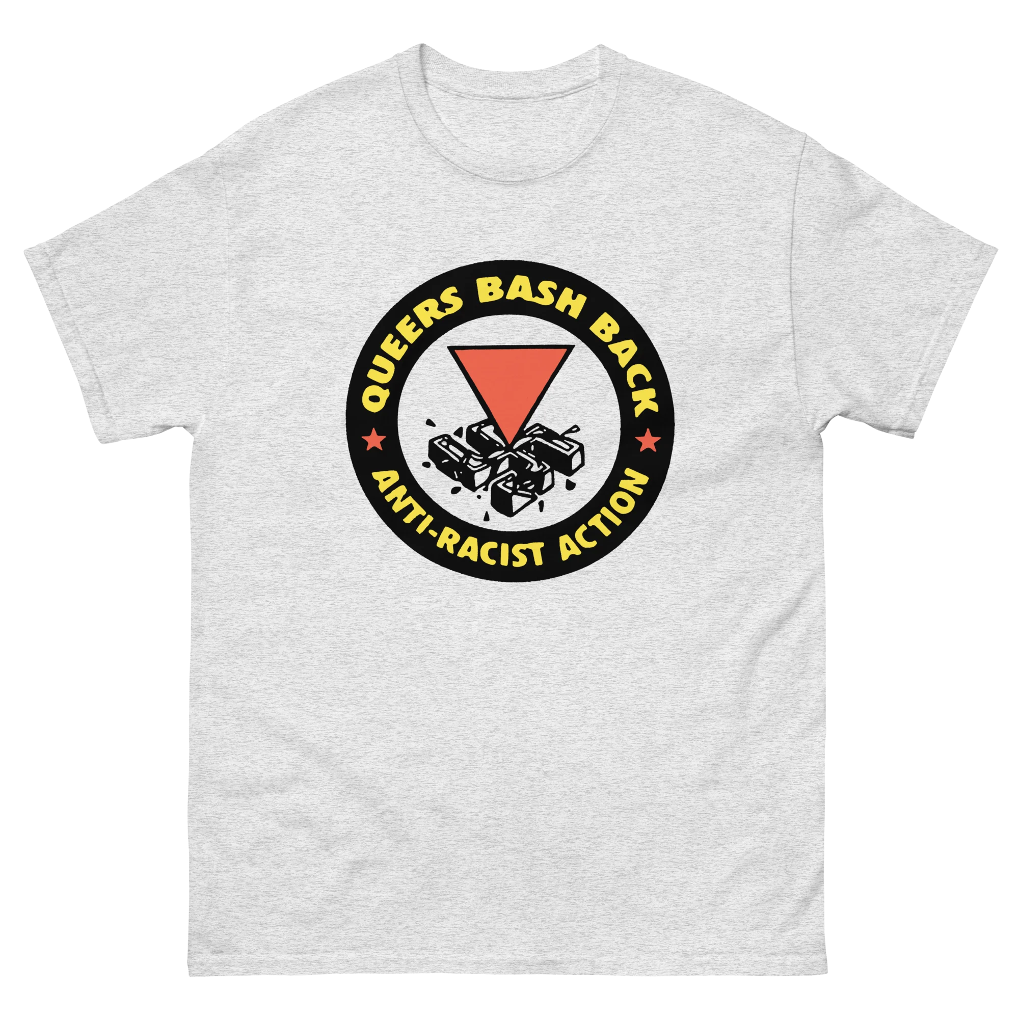 Retro Gay Pride Queers Bash Back T-Shirt - Image 12