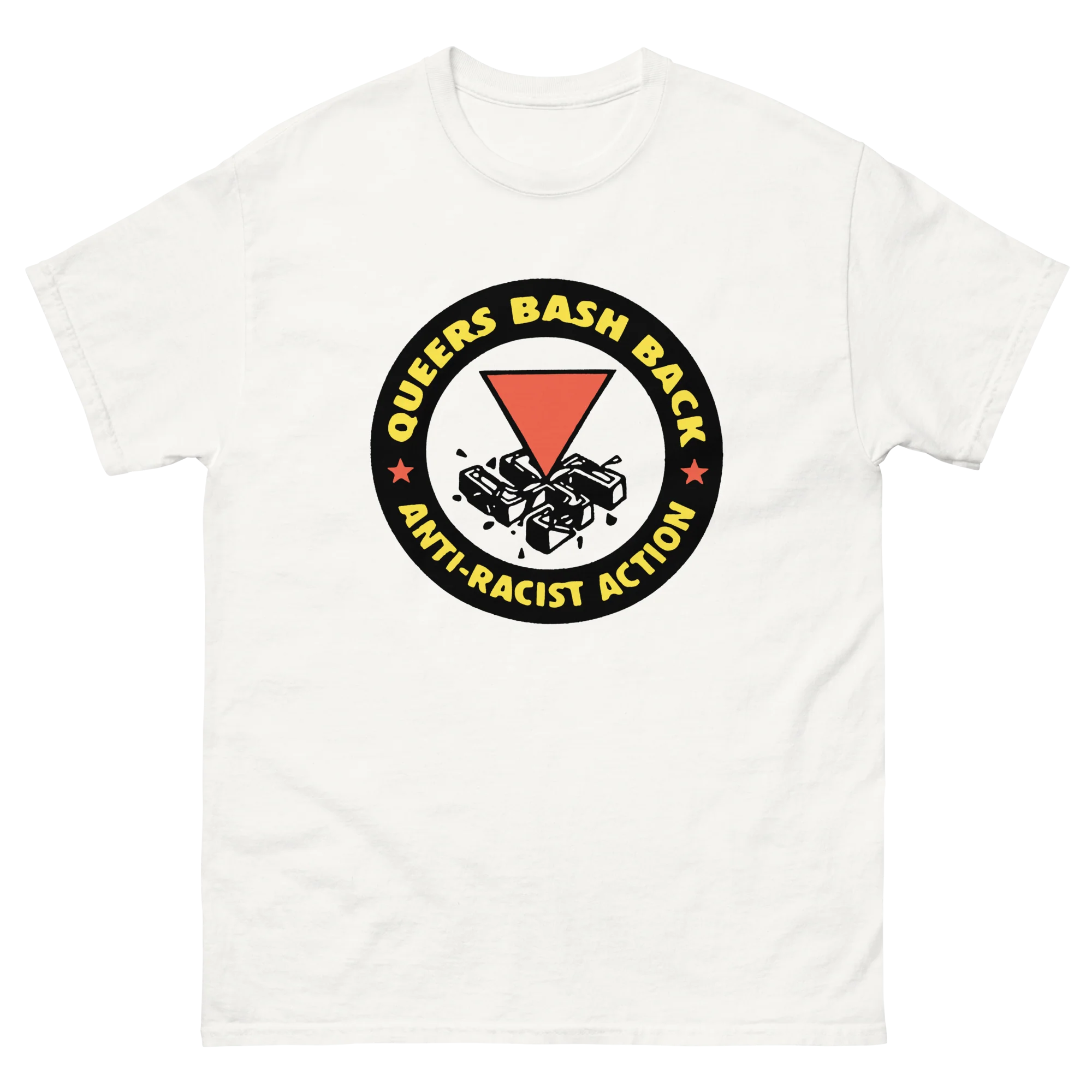 Retro Gay Pride Queers Bash Back T-Shirt - Image 5