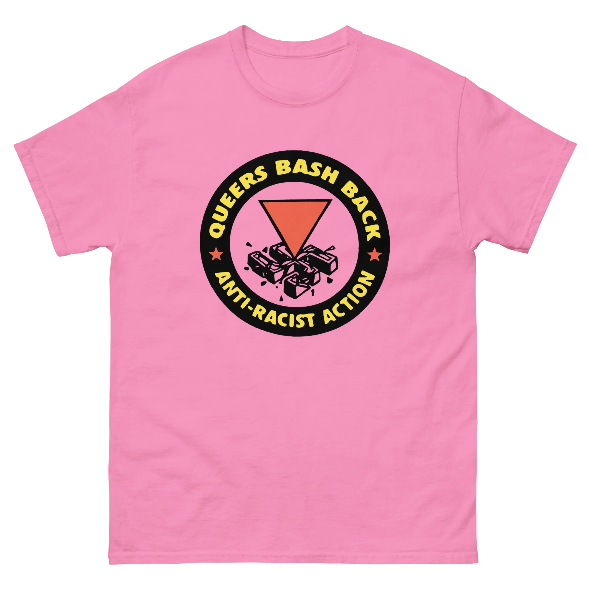 Retro Gay Pride Queers Bash Back T-Shirt - Image 6
