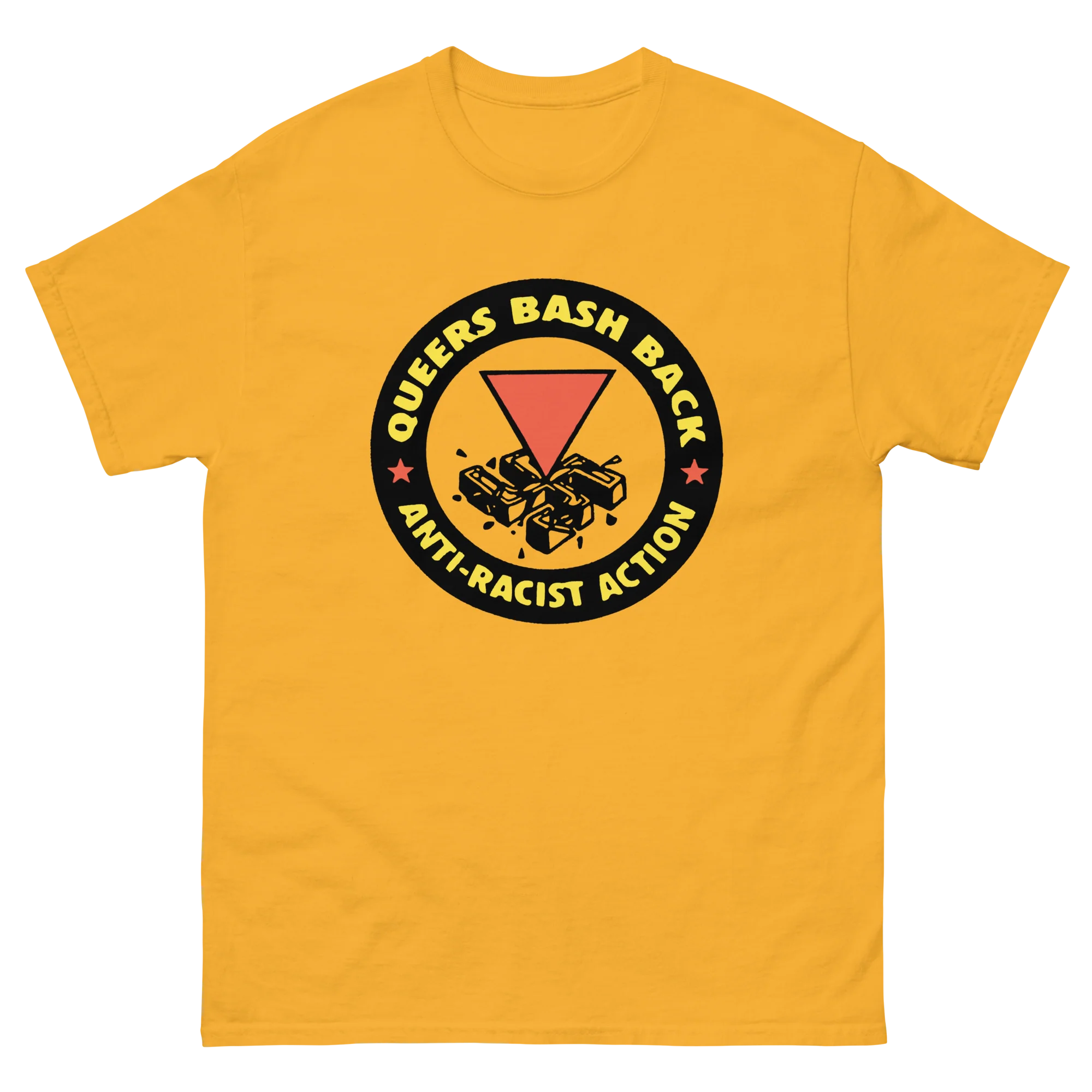 Retro Gay Pride Queers Bash Back T-Shirt - Image 8