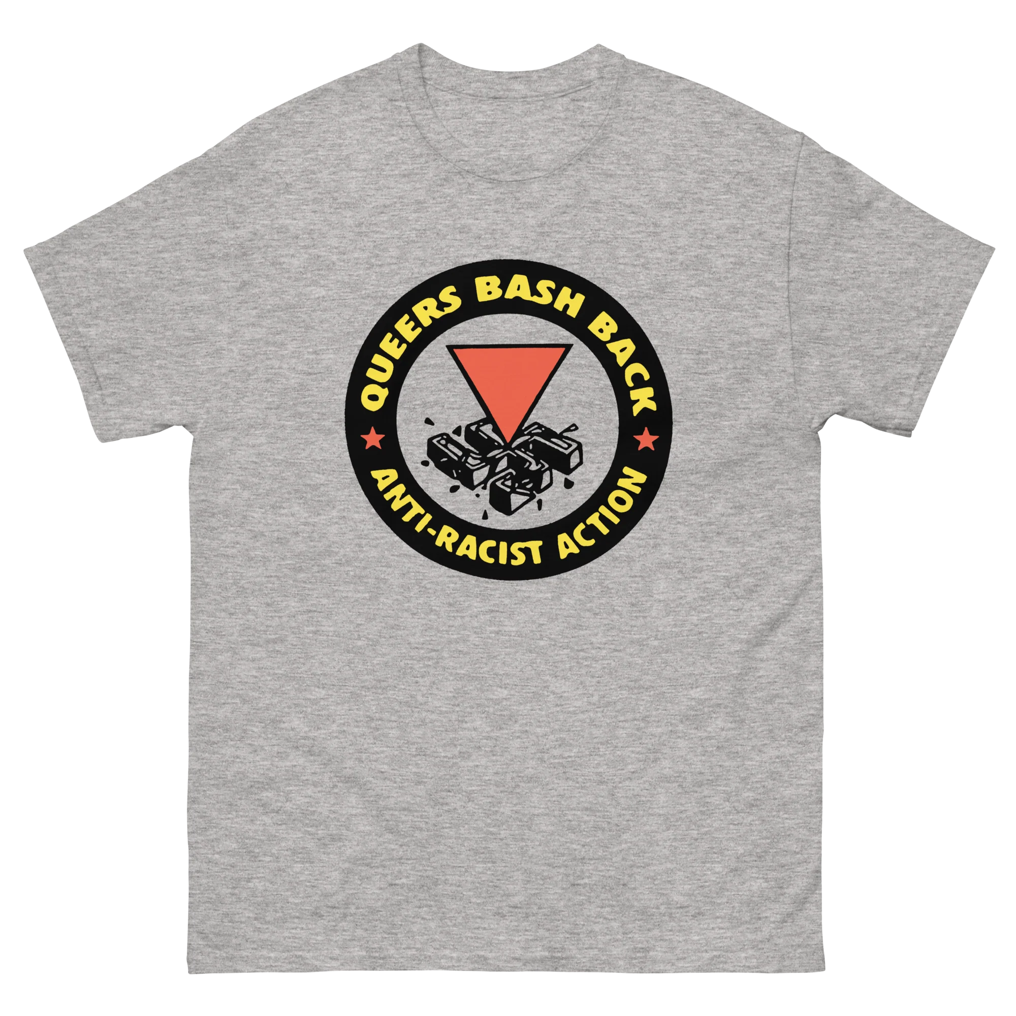 Retro Gay Pride Queers Bash Back T-Shirt - Image 9