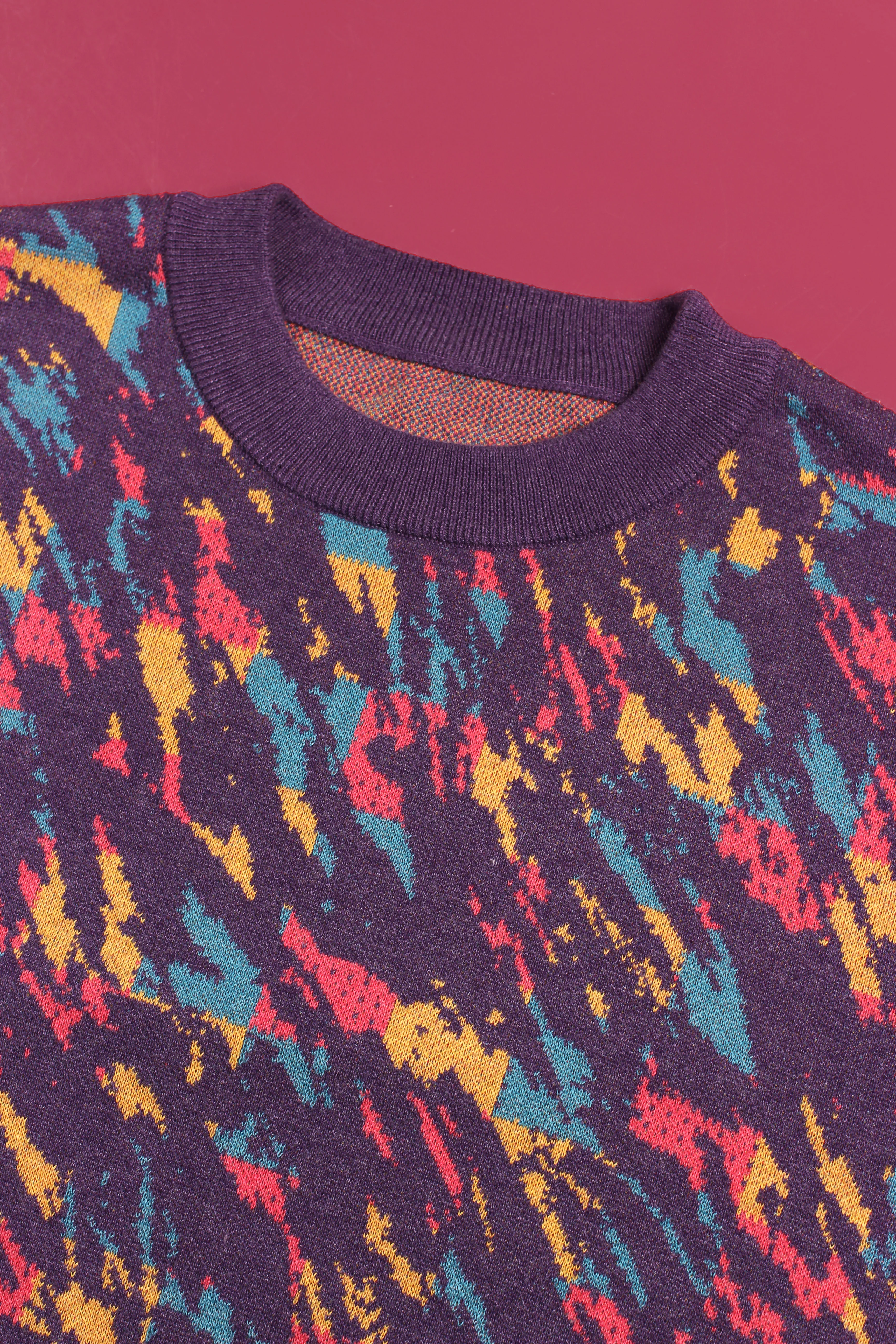 Purple Tacky 80's Knit Sweater - Image 4