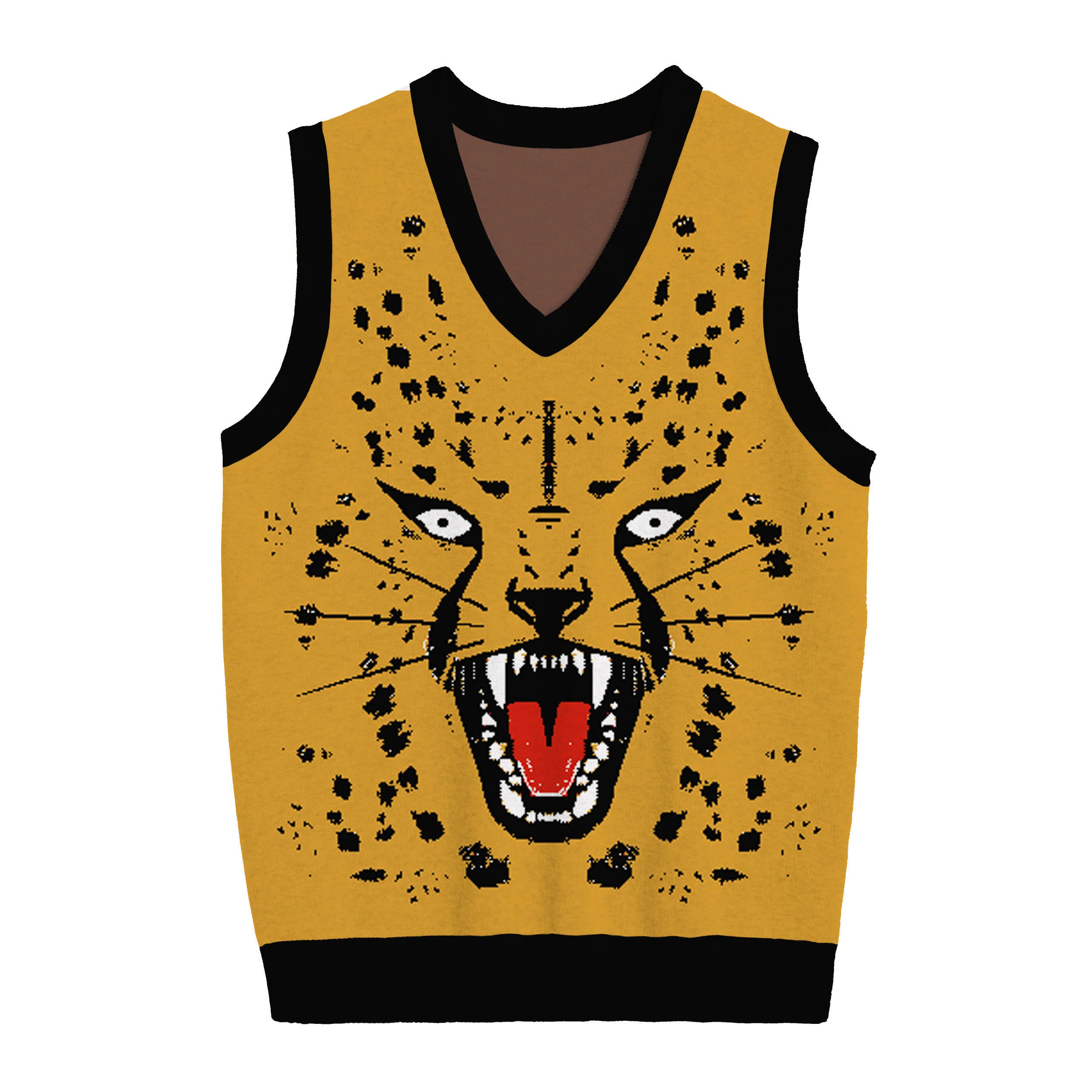 The Cheetah Knit Sweater Vest - Image 4