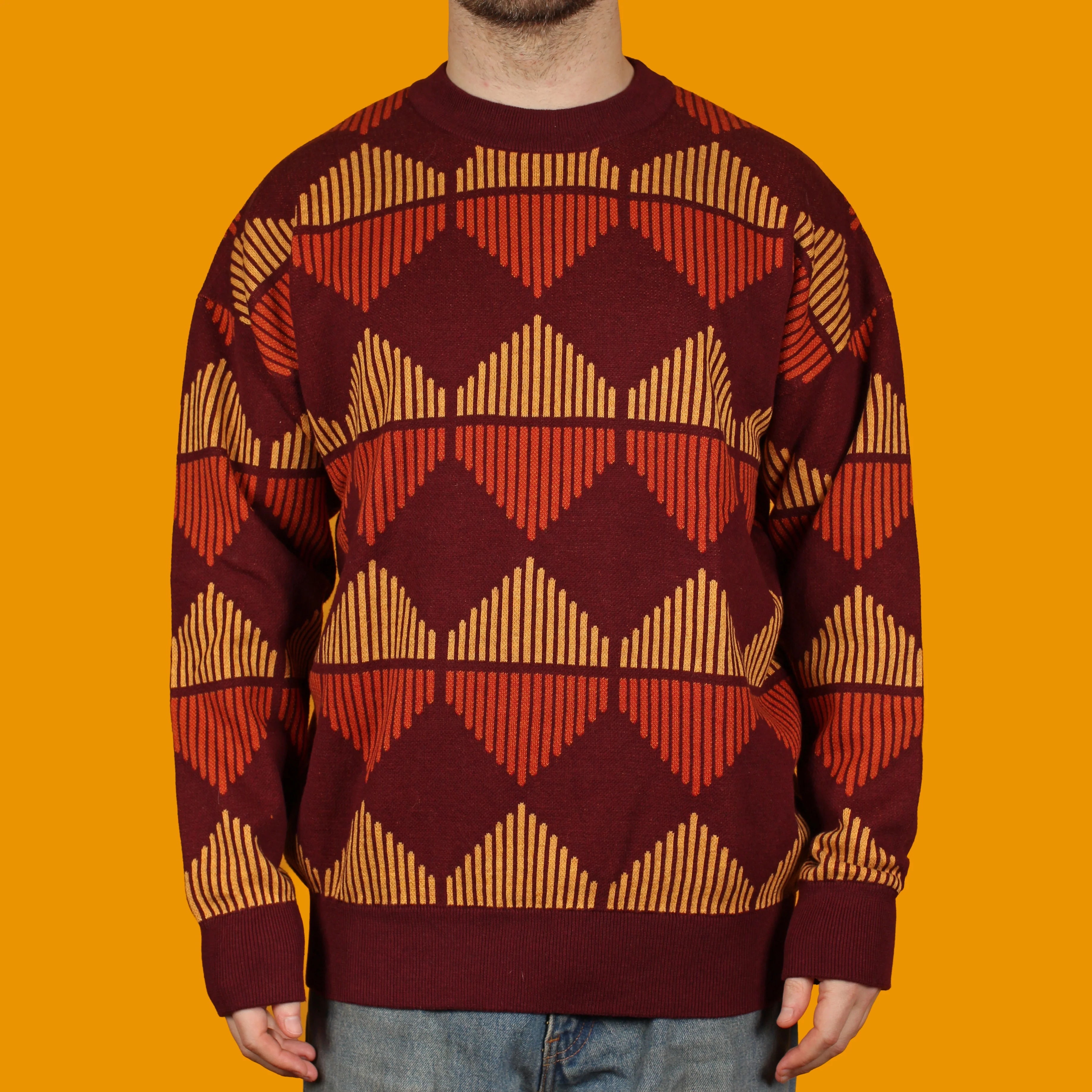70's Diamond Knit Sweater