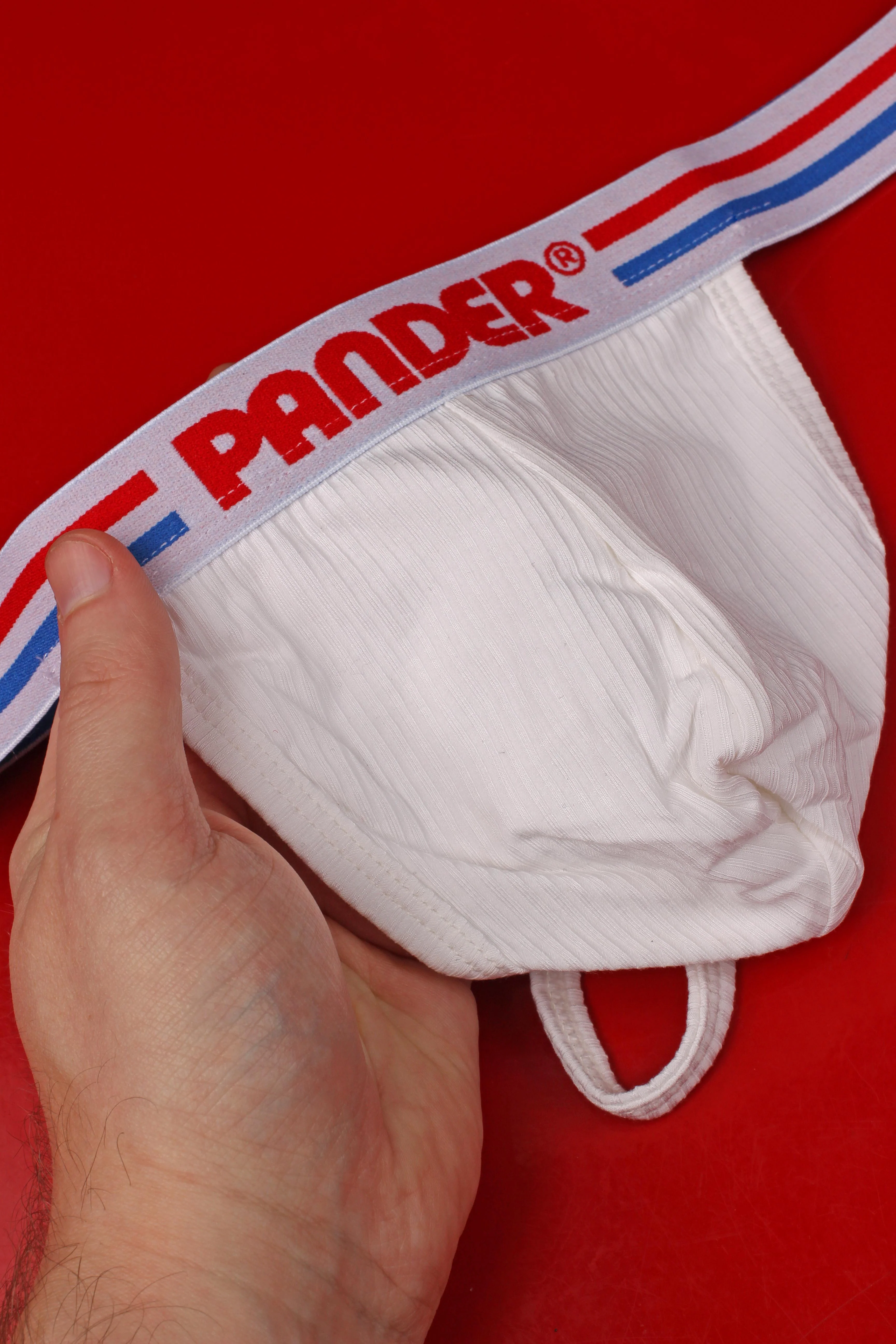 White Ribbed Thong - Image 3